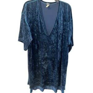 FREE PEOPLE The Luxe Extended Tee Womens M Velvet Revolve Oversized Retro Glam
